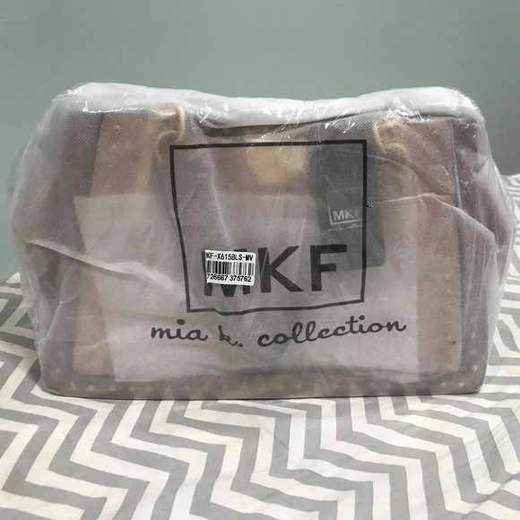 🍁NIB-MKF Collection Aubrey Vegan Leather Multi-Compartment Satchel - Picture 4 of 7